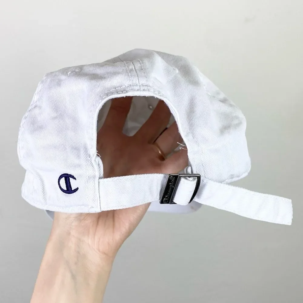 Champion White Spellout Baseball Cap Hat